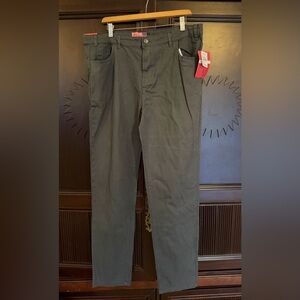 NWT Women’s Charcoal Straight Leg Stretch Skinny Fit Twill Pants Various Size